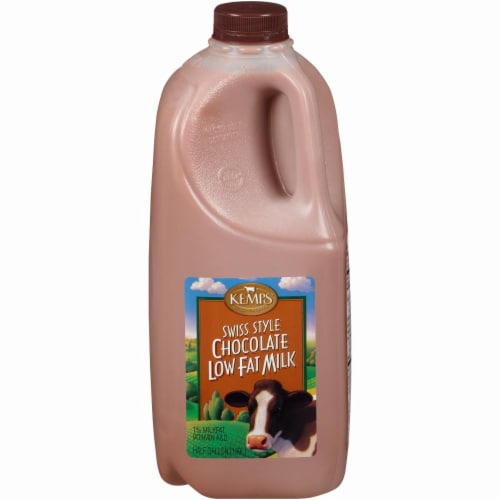 Kemps Swiss Style 1% Low Fat Chocolate Milk Perspective: front