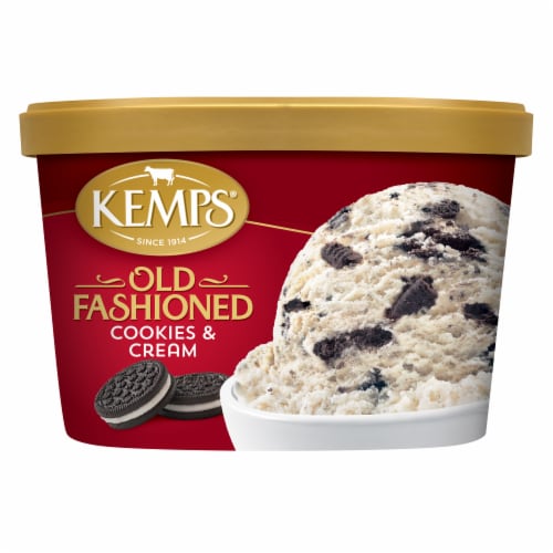 Kemps® Old Fashioned Cookies & Cream Ice Cream Perspective: front