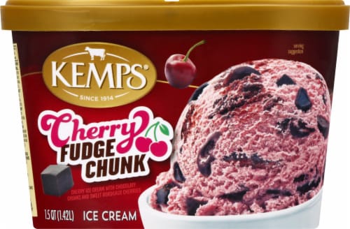 Kemps® Old Fashioned Cherry Fudge Chunk Ice Cream Perspective: front