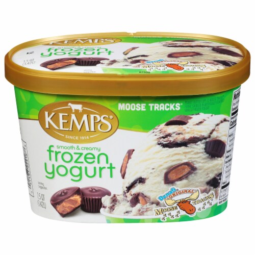 Kemps® Smooth & Creamy Denali Original Moose Tracks® Frozen Yogurt Tub Perspective: front