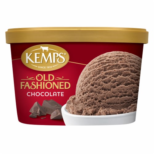 Kemps Old Fashioned Chocolate Ice Cream Tub Perspective: front