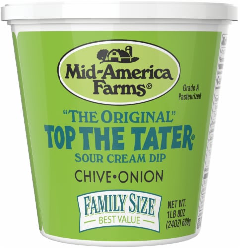 Mid-America Farms Top the Tater Chive & Onion Sour Cream Perspective: front