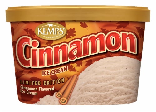 Kemps Limited Edition Cinnamon Ice Cream Tub Perspective: front