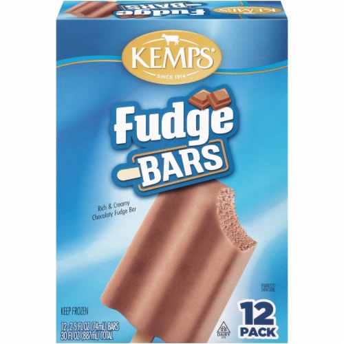 Kemps Fudge Frozen Dairy Dessert Bars Perspective: front