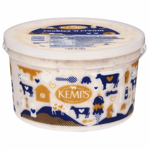 Kemps Family Size Cookies'n Cream Ice Cream Perspective: front