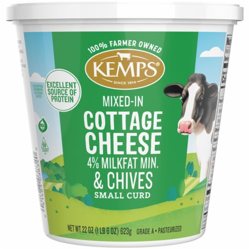 Kemps® Small Cured 4% Milkfat with Chives Cottage Cheese Perspective: front