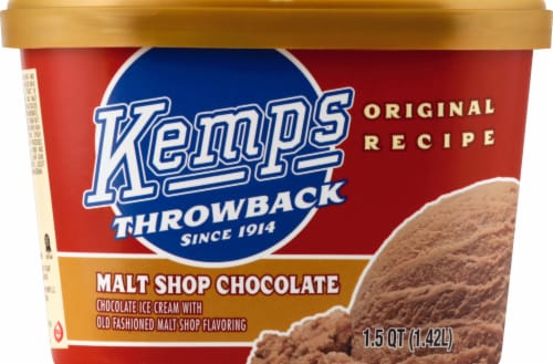 Kemps Old Fashioned Chocolate Malt Shoppe Ice Cream Perspective: front