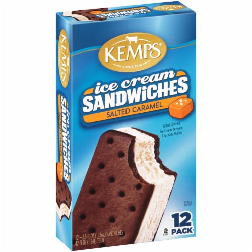 Kemps® Salted Caramel Ice Cream Sandwiches Perspective: front