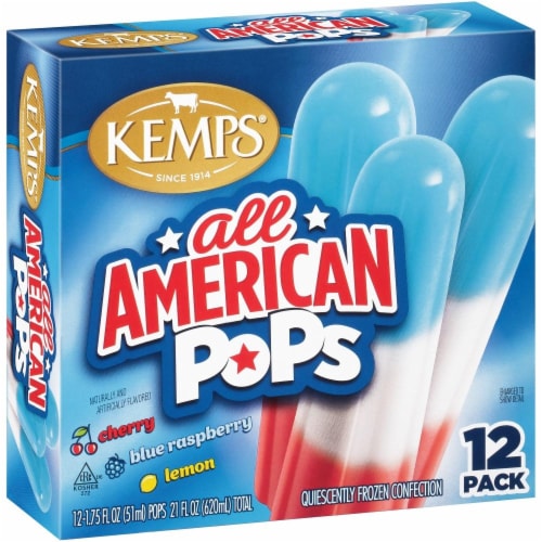Kemps Cherry/Blue Raspberry/Lemon All American Pops Perspective: front
