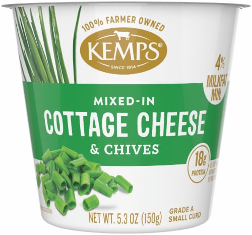 Kemps Chive 4% Cottage Cheese Perspective: front