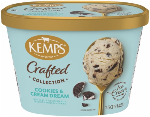 Kemps Crafted Collection Cookies & Cream Dream Ice Cream Perspective: front