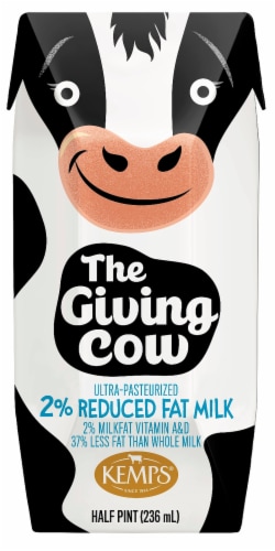 Kemps The Giving Cow 2% Reduced Fat Milk Perspective: front