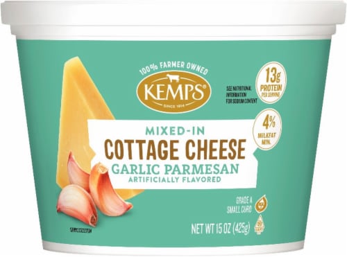 Kemps Garlic Parmesan Cottage Cheese Perspective: front