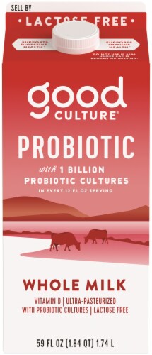 Good Culture® Lactose Free Probiotic Whole Milk Perspective: front