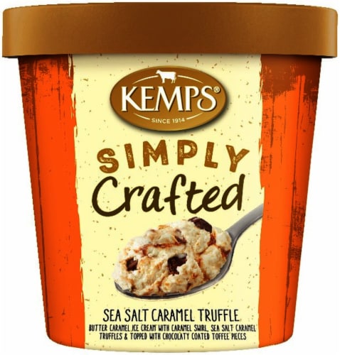 Kemps Simply Crafted Sea Salt Caramel Truffle Ice Cream Perspective: front