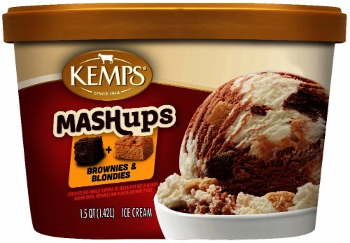 Kemps® MashUps Brownies & Blondies Ice Cream Tub Perspective: front