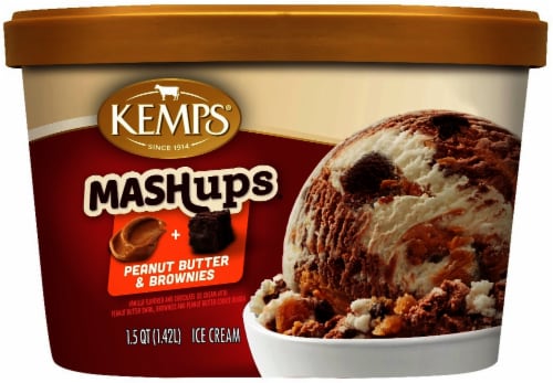 Kemps® MashUps Peanut Butter & Brownie Ice Cream Perspective: front