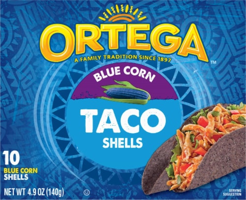 Ortega Good Grains Blue Corn Taco Shells 10 Count Perspective: front
