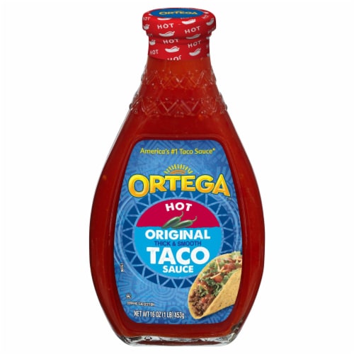 Ortega Original Thick and Smooth Hot Taco Sauce, Kosher Perspective: front