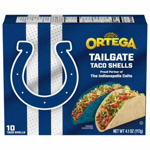 Ortega Indianapolis Colts Tailgate Taco Shells 10 ea Perspective: front