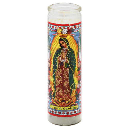 Reed Virgen de Guadalupe Candle Perspective: front