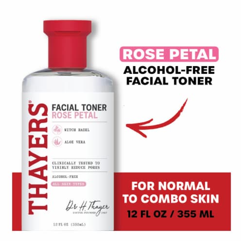 Thayers Natural Remedies Witch Hazel Toner Alcohol Free with Rose Petal Perspective: front