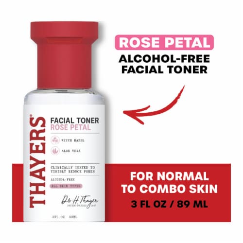 Thayers Natural Remedies Witch Hazel Toner Alcohol Free with Rose Petal Perspective: front