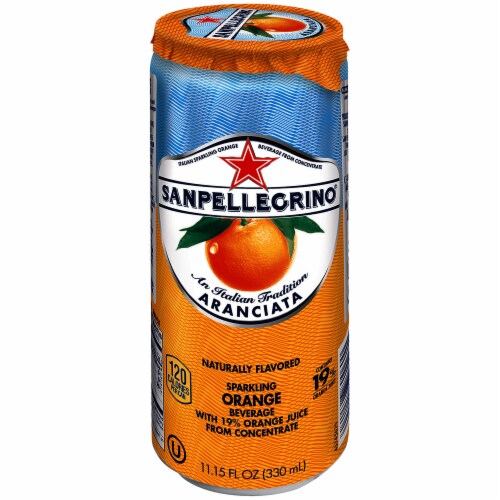 S. Pellegrino Aranciata Sparkling Orange Beverage Perspective: front