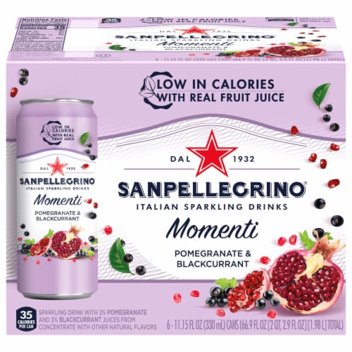 S. Pellegrino Momenti Pomegranate & Blackcurrant Italian Sparkling Drink