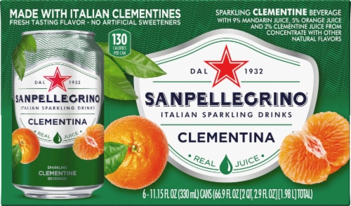 S. Pellegrino Sparkling Clementine Beverage Perspective: front