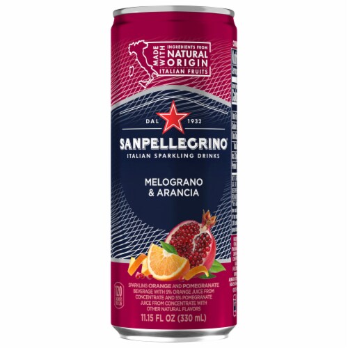 Sanpellegrino® Melograna & Arancia Pomegranate & Orange Sparkling Water Can Perspective: front