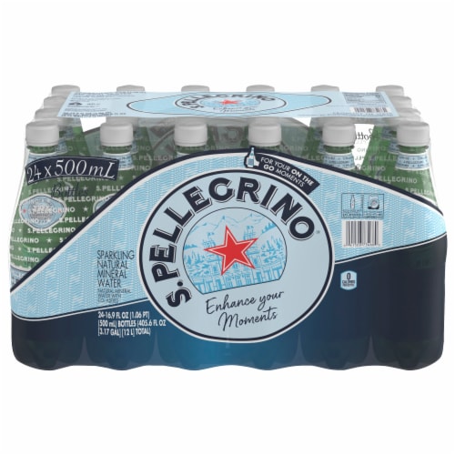 S. Pellegrino Sparkling Natural Mineral Water Perspective: front