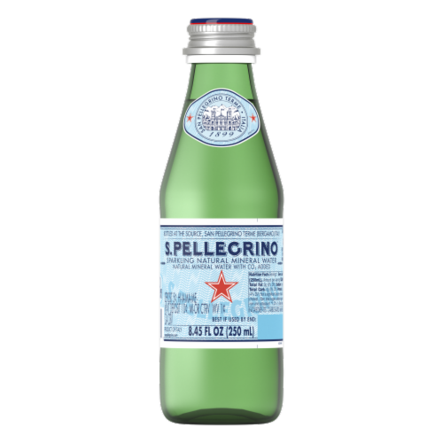 S.Pellegrino Sparkling Natural Mineral Water Perspective: front
