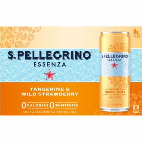 S. Pellegrino Essenza Tangerine & Wild Strawberry Flavored Mineral Water