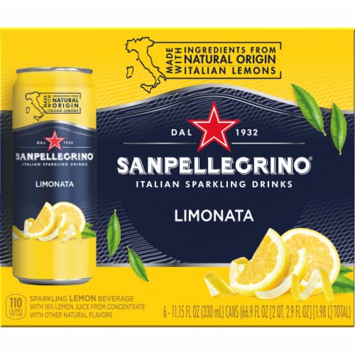 Sanpellegrino® Limonata Italian Sparkling Drink Perspective: front