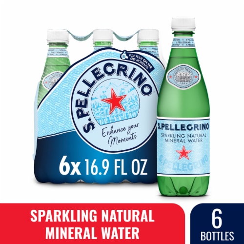 S Pellegrino® Natural Mineral Sparkling Bottled Water Perspective: front