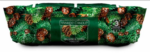 Yankee Candle American Home Fresh Balsam & Cedar 3 Hour Firelog Perspective: front