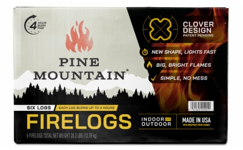 Pine Mountain 4-Hour Fire Logs 6 Pack Perspective: front