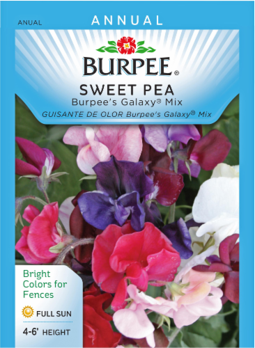 Burpee® Galaxy Mix Sweet Pea Seeds Perspective: front