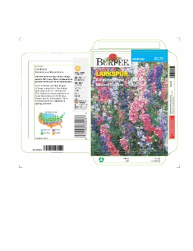 Burpee® Larkspur Kaleidoscope Mix Seeds Perspective: front