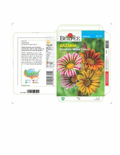 Burpee® Gazania Sunshine Mix Seeds Perspective: front