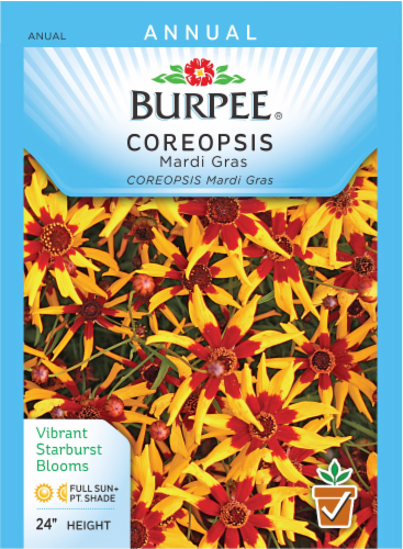 Burpee® Mardi Gras Coreopsis Seeds Perspective: front