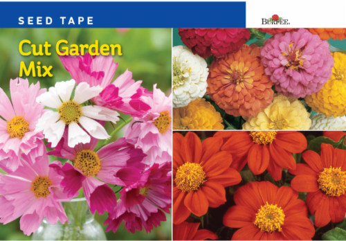Burpee Cut Garden Mix Seed Tape Perspective: front