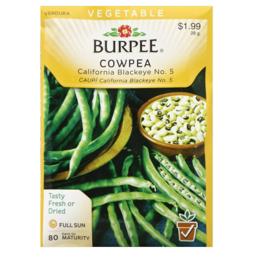 Burpee Cowpea California Blackeye Seeds Perspective: front