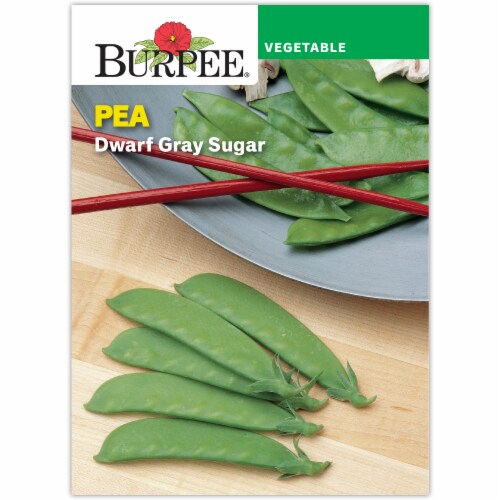 Burpee® Pea Dwarf Gray Sugar Vegetable Seed Packet Perspective: front