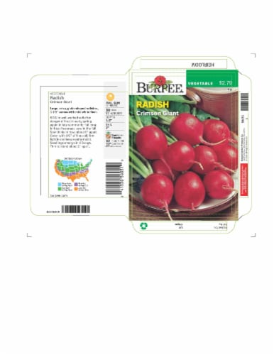 Burpee® Radish Crimson Giant Seeds Perspective: front
