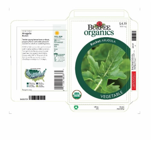Burpee Rocket Arugula Seeds Perspective: front