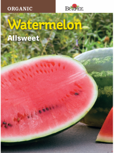 Burpee Allsweet Organic Watermelon Seeds - Green Perspective: front