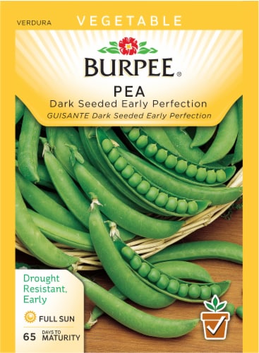 Burpee® Dark Seeded Early Perfection Pea Seeds Perspective: front