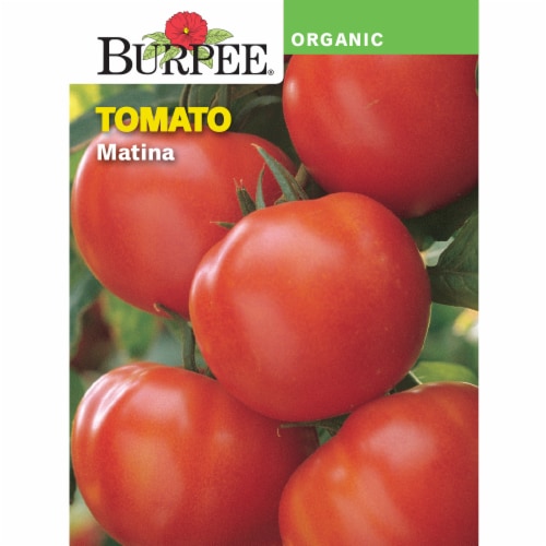 Burpee Organic Matina Tomato Seed Packet Perspective: front